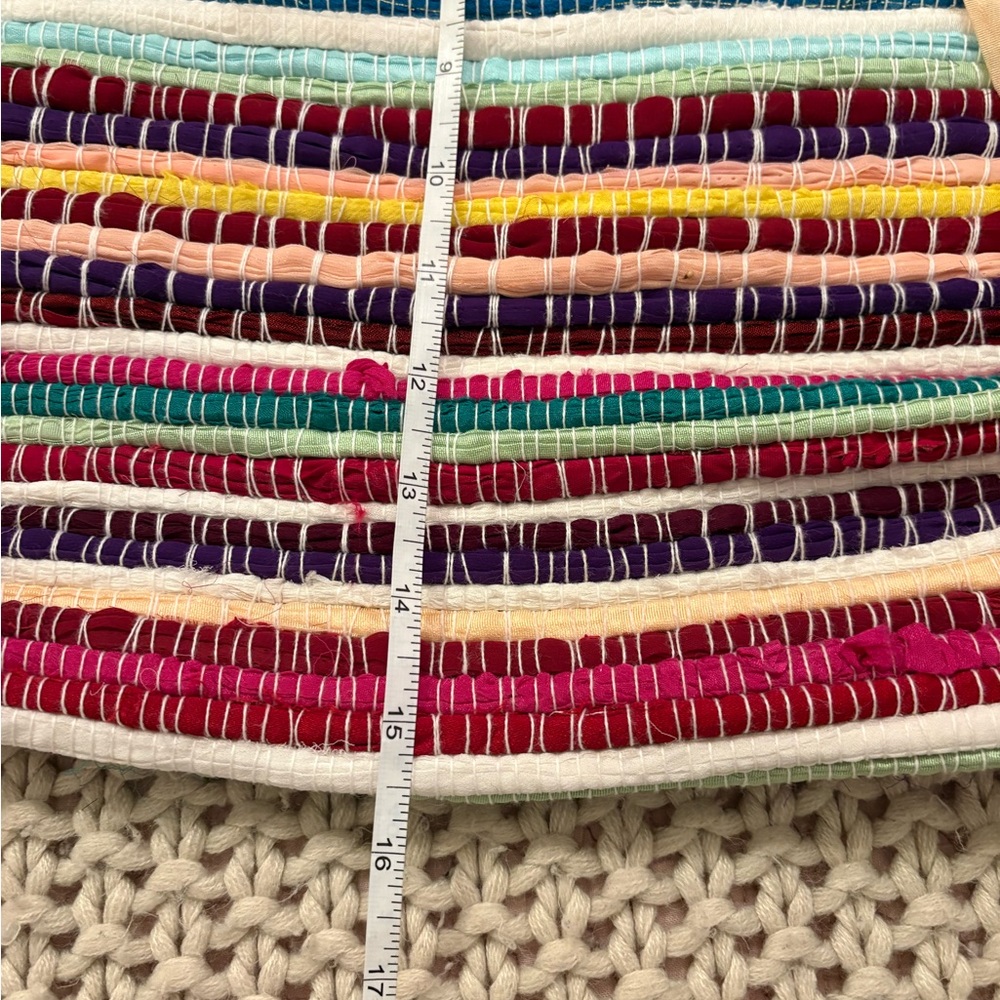 NWOT Raj Extra LargeMulticolor Striped Fringe Tote - Picture 11 of 12